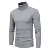 Otoño e invierno 2022 nuevo suéter de moda coreana para hombre joven delgado de lana cuello alto camisa base ropa de hombre