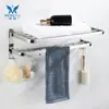 Estante de Almacenamiento para Baño, Toallero de Acero Inoxidable sin Taladro, Toallero para Inodoro y Baño, Ferretería para Baño de Hotel