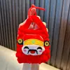 Porta-moedas Chaveiro Flor Tecida Mini Bolsa de Armazenamento de Lã para Meninas Outono e Inverno Pelúcia Pequenos Presentes Atacado