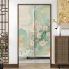 Cortina Decorativa para Porta com Pintura de Paisagem Estilo Chinês, Pintura a Tinta, Cortina de Meio Comprimento Sem Furos, Cortina Divisória de Quarto, Cortina Bloqueadora de Cozinha