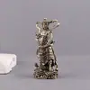 Estatua Guardiana Bodhisattva Weito de Latón Puro Weito Retro Uso Doméstico Estatua de Buda Artesanías de Escritorio Adornos de Cobre