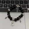 Nova Pulseira de Moeda de Cobre Vermelho e Tinta Estilo Chinês com Design Original de Espíritos da Montanha, Estilo Chinês Tradicional, Tai Chi e Bagua Retrô, Versátil