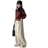 Jeans Retro de Tiro Alto de Pierna Ancha para Mujer 2026 Otoño Nuevo Estilo Pantalones Banana Curvos Sueltos Adelgazantes