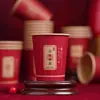 Vasos de papel para bodas, vasos desechables para celebraciones, rojos, vasos de papel engrosado para banquetes de bodas, vasos de papel para uso doméstico para bodas, una colección completa de artículos para bodas