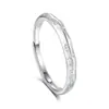Anel de casal em prata pura s999, anel de moda elegante estilo retrô francês, anel ajustável fresco e simples