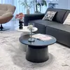 Set de Mesas de Centro para Sala de Estar Estilo Crema Blanca Estilo Celebridad de Internet Minimalista Moderno Apartamento Pequeño Mesa Auxiliar Redonda Mesa de Centro Pequeña