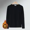 Camisa de Manga Larga con Cuello Redondo para Hombre Estilo Simple Nuevo Otoño e Invierno Camiseta Casual de Negocios para Hombre Camiseta Interior para Hombre Suéter