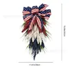 Guirlanda do Dia da Independência Americana Decoração de Casa Transfronteiriça Novo Produto Vermelho, Branco e Azul Espiga de Trigo Pendurada Decoração de Porta Guirlanda