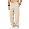 2026 Marca de Moda Transversal Americana Pantalones Casuales de Cuadros para Hombre Elásticos de Peso Pesado con Cordón de Ajuste Tejidos de Pierna Recta Pantalones Deportivos