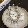 Doce Cool Spice Crystal Gotas de Água Colar de Pérolas Mulheres Retro Fine Heavy Industry Sexy Tassel Clavícula Cadeia Trendy Atacado