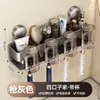 Suporte de Escova de Dentes com Ventosa Rack de Armazenamento Sem Furos Banheiro Suporte para Secador de Cabelo Montado na Parede Porta Copo de Enxaguante Bucal Armazenamento de Copos de Dente