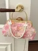 Bolsa de Axila Flor de Pérola Yuezi 2026 Nova Tendência Versátil Elegante Bolsa de Ombro Design de Moda de Alto Valor Bolsa de Mão
