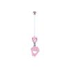 E-commerce Transfronteiriço Anel Colorido de Cristal para Barriga de Grávida Haste Flexível de Acrílico Lantejoujo para Umbigo Haste UV Joia para Piercing