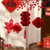 2026 Ano do Cavalo Enfeites Decorativos Pendentes Lanternas Colmeia Pequenos Pingentes de Ano Novo Cabaças de Ano Novo Penduricalhos de Porta Guirlandas Decorações de Festival da Primavera