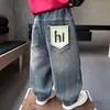 Jeans para niño para primavera y otoño 2026, nuevos pantalones rectos elegantes para niños, ropa de otoño, pantalones casuales estilo coreano para niños pequeños