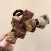 Caramelo de Cedro~Presilha de Cabelo para Mulheres com Laço de Lã, Presilha Jacaré, Novo Estilo 2025, Acessório de Cabelo Muito Bonito