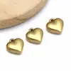 Nicho Alto Padrão Aço Inoxidável Coração de Pêssego Dourado em Forma de Coração Pingente DIY Colar Pulseira Charme Acessórios de Joias Transfronteiriço