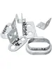 Accesorios para Barreras de Seguridad Accesorios para Barandillas Conectores de Fijación Cubierta Rectangular Tipo C Funda Tipo C Clip de Esquina Semicircular Soporte en L para Vidrio
