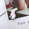 Resina Dorso Plano Mini Lindo Conejo Blanco Teléfono Móvil DIY Niños Cuerda para el Cabello Pinza para el Cabello Decorativo Pequeño Colgante Accesorios