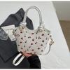 Exquisito Bolso de Mano Nuevo de Moda 2025 Primavera Nuevo Bolso Cereza para Viajeros Bolso de Hombro Estampado Nicho Bolso Sobaco