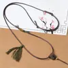 Cordón de cuero encerado tejido a mano para colgantes, especialmente diseñado para colgantes de ámbar y jadeíta, suave y apto para la piel
