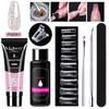 Set de pegamento para extensión de uñas de cristal para manicura de 7 piezas transfronterizo, herramientas para manicura de cabello lacio listas de fábrica