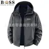Diretamente do fabricante, jaqueta masculina com capuz para atividades ao ar livre, casaco tático de fleece para primavera e outono, jaqueta soft shell à prova de vento