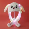 Chapéu de Orelha de Coelho Estilo Tiktok, Chapéu Brilhante de Celebridade da Internet com Orelhas Móveis, Chapéu com Airbag