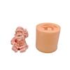 Molde de Silicona de Papá Noel Sentado Yeso de Aromaterapia Vela Abrasivos de Silicona Decorativos DIY Abrasivos de Silicona en stock