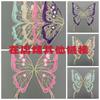 Asas de borboleta gradiente mais vendidas DIY renda feita à mão borboleta solúvel em água organza bordado borboleta poliéster seda