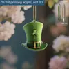 2025 Amazon St. Trébol Verde del Día de San Patricio Forma de Madera Sombrero Decoración Creativa del Día de los Caídos