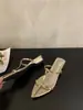 Sandalias Chuyuji de tacón grueso y punta fina con tiras cruzadas estilo francés para mujer, para uso exterior en verano, nuevo estilo vacacional 2026, plateado