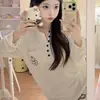 Pijama acanalado de seda helada nuevo 2026 con sujetador incorporado, para mujer, manga corta, pantalón largo, nuevo diseño de gato de dibujos animados, ropa casual para estar en casa