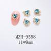 Joias para unhas em formato de coração amor Cruz estrela coração de pêssego Dia dos Namorados acessórios diy joias de liga de diamante joias de diamante para unhas