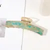 Pasador de Perlas para Mujer Clip de Lazo Estilo Coreano Pinza de Tiburón para la Parte Trasera de la Cabeza Accesorios Metálicos Grandes y Simples para el Cabello