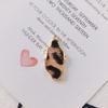 Acessórios DIY atacado outono e inverno Novo temperamento liga leopardo couro irregular gráfico pingente brincos acessórios