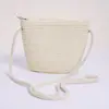 Bolsa de Palha Fofa Infantil 20cm com Flores, Bolsa de Férias, Nova Moda de Verão Bolsa Transversal de Praia para Celular para Meninas