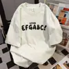 Camiseta Holgada de Manga Corta con Estampado de Letras Estilo Verano 2025 Hong Kong para Hombres y Mujeres, Tops Retro Versátiles de Moda para Estudiantes