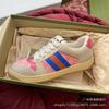 Tenis Retro Clásicos Marca g Sucios para Hombre y Mujer, Estilo Pareja, Distressed Vintage Letra con Cordones Versátiles Planos Casuales