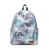 Mochila de Lona Nueva 2021 Morral Escolar para Estudiantes Moderna Versátil con Estampado de Hojas de Colores Mochila Casual de Viaje para Mujeres