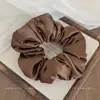 Elástico de Cabelo Scrunchie de Cetim, Estilo Coreano, Tamanho Grande, Toque Luxuoso, Confortável para Dormir, Acessório de Coque Versátil para Mulheres