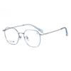 T23005 nuevos anteojos de metal con recubrimiento IP semi-titanio caja literaria retro montura de anteojos de lentes planas para hombres y mujeres