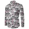 Nueva camisa de hombre europea y americana con estampado de Halloween, de Amazon, eBay y AliExpress, camisa informal personalizada de moda.