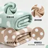 Toalla facial y de baño de secado rápido con estampado de lunares hecha a medida, toalla suave de forro polar coral para lavar la cara, altamente absorbente