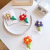 Novo Grampo de Cabelo Flor de Algodão Bolha Colorida Estereoscópica para Mulheres com Franja Lateral, Grampo Lateral Doce e Fofo para Meninas