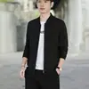 Jaqueta de Trabalho Retrô Primavera e Outono Masculina Solta Casual Versátil Tendência Casaco Emagrecedor Estiloso Funcional Estilo Moda
