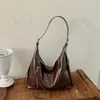 Bolso tote retro de gran capacidad de color sólido para el día a día, nueva colección otoño 2026, bolso de hombro/bolso cruzado elegante y único