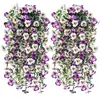 Folhas de eucalipto-amazônico, amor-perfeito tricolor, phalaenopsis, flores artificiais, flores falsas para decoração de casa e casamento, arranjos florais para exterior
