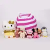Bolsa de Viaje con Cremallera de Gran Capacidad para Guardar Colchas Bolsa para Guardar Juguetes de Peluche Infantiles Puf Rayado Infantil Sofá