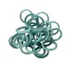 Anel de Jade Azul Água Grau A, Anel Fino de Jade Natural Tipo Gelo para Dedo Mínimo, Anel Liso para Homens e Mulheres, Algodão Floco de Neve